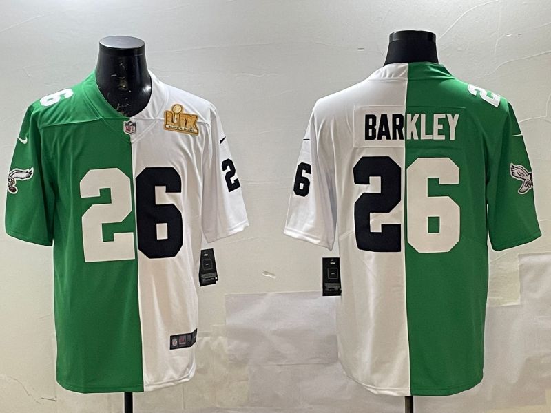 Men Philadelphia Eagles #26 Barkley White Green 2025 Nike Vapor Limited NFL Jersey style 4->philadelphia eagles->NFL Jersey